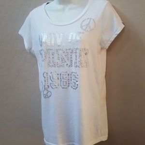 Pink VS White T Shirt